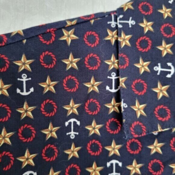 KORET - Nautical Red white and Blue Button Down Shirt Women’s Sz M - Picture 7 of 9